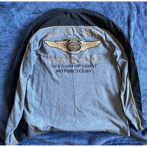 Harley Davidson 110th Anniversary Men's Shirt Vintage Motorcycle Men's Size L